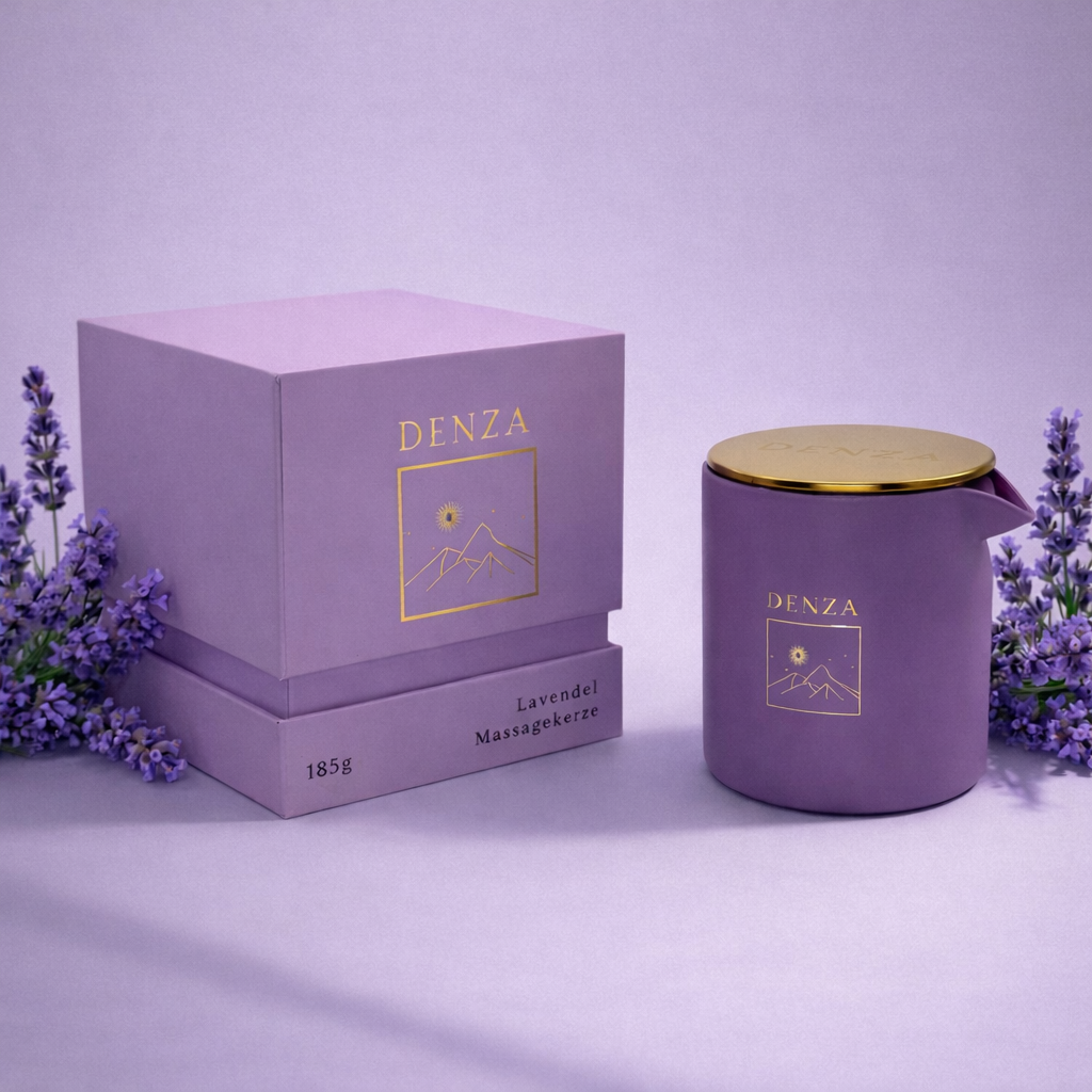 Lavendel Massagekerze