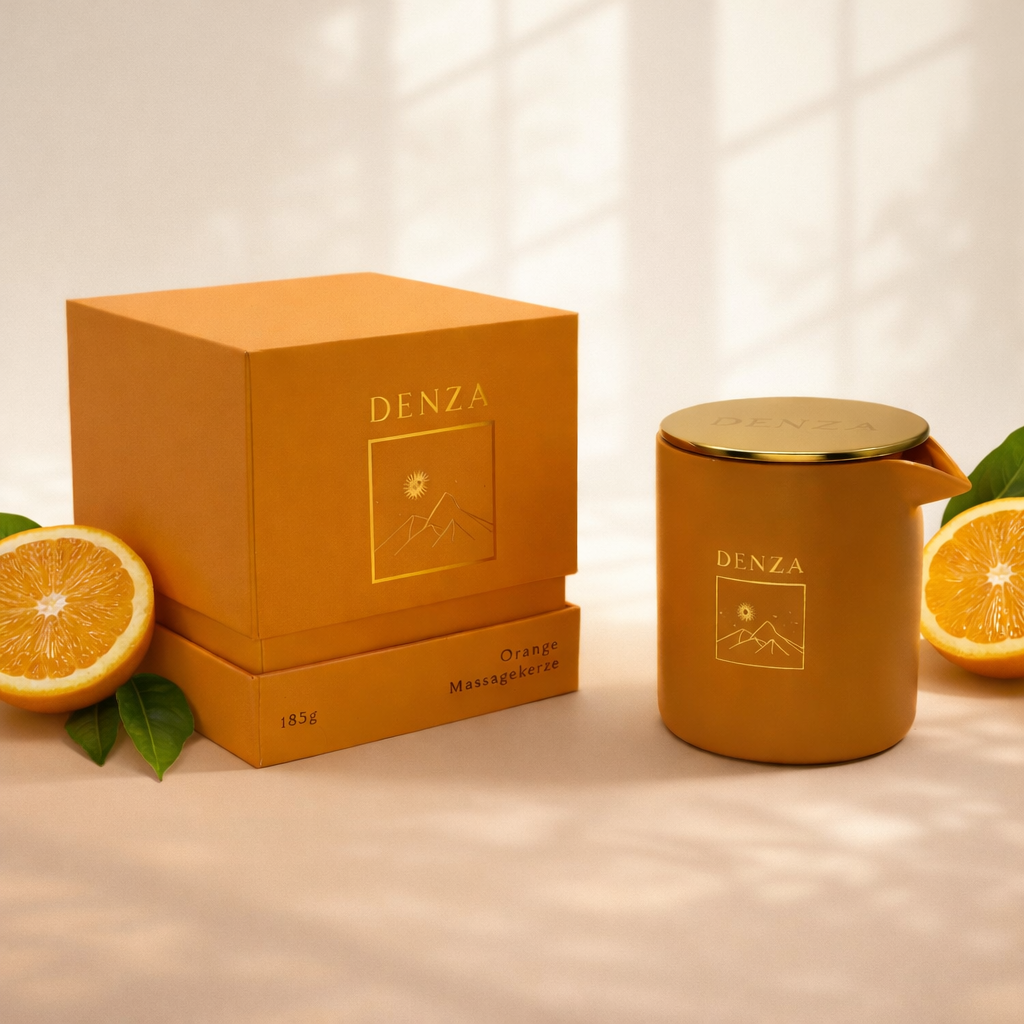 Orange Massagekerze
